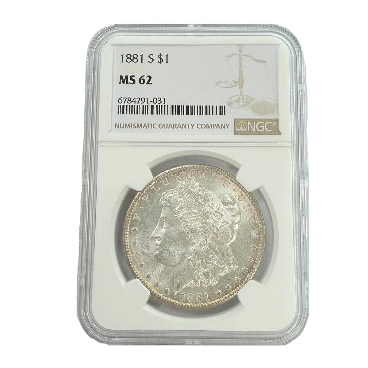 1881-S Morgan Silver Dollar NGC MS62