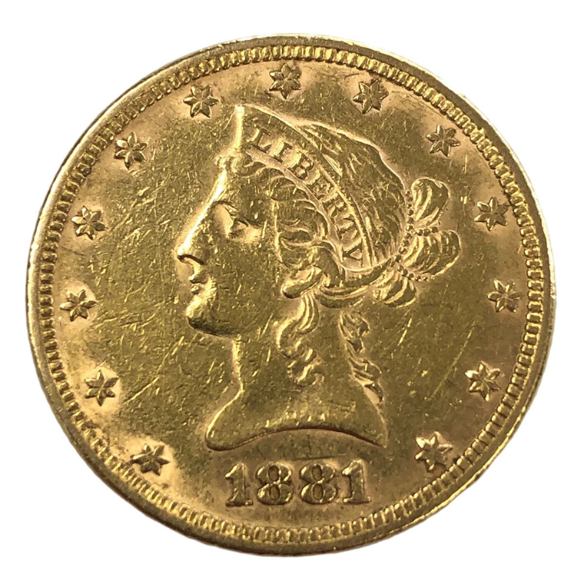 1881 $10 Liberty Gold Eagle (Low Premium)