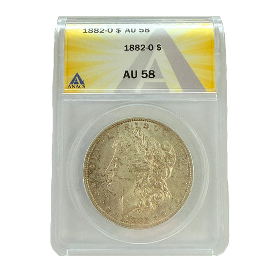 1882-O Morgan Silver Dollar ANACS AU58