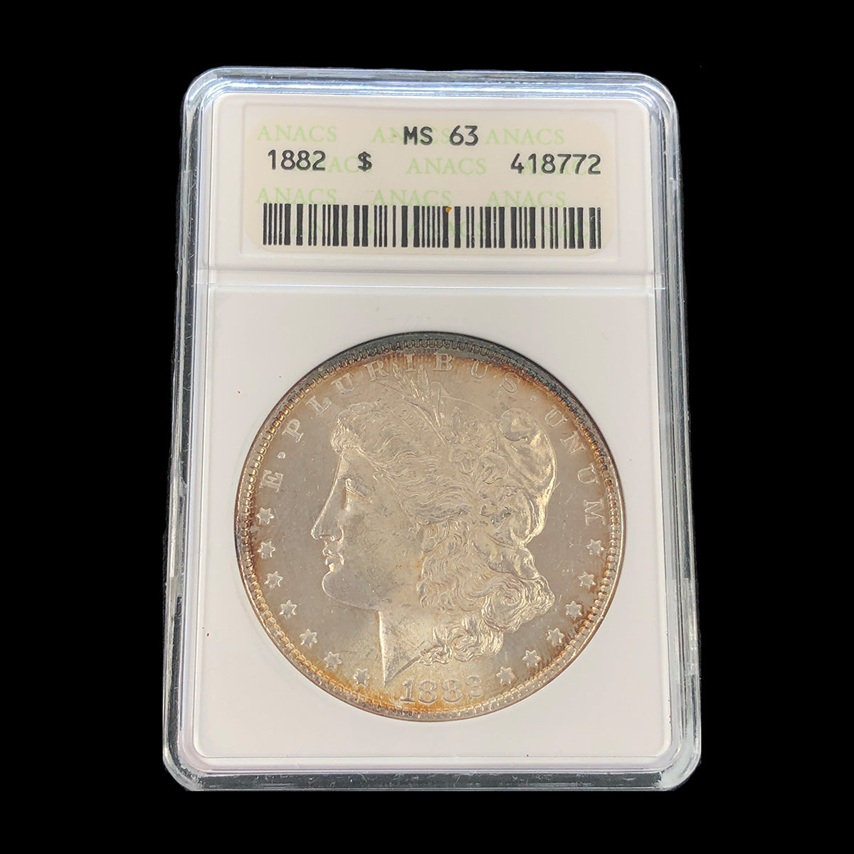 1882 Morgan Silver Dollar ANACS MS63