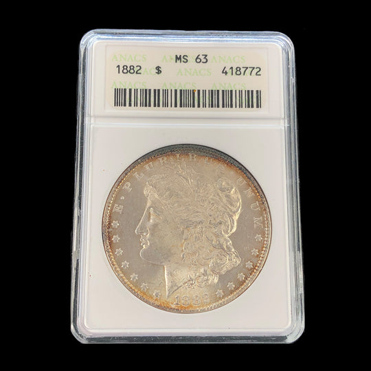 1882 Morgan Silver Dollar ANACS MS63