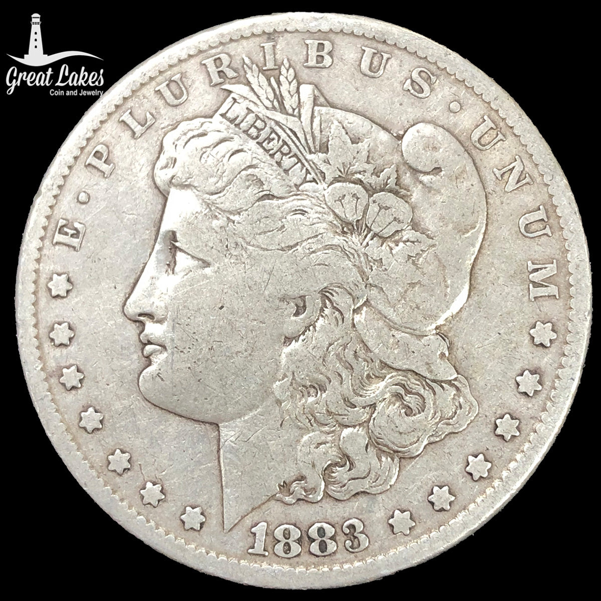 1883-CC Morgan Silver Dollar (F Details)
