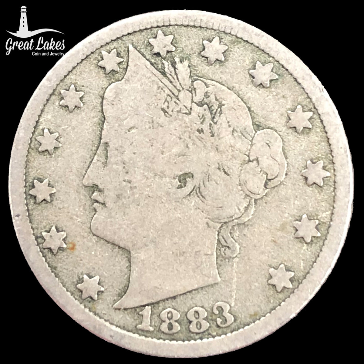 1883 No Cents Liberty V Nickel (VG)