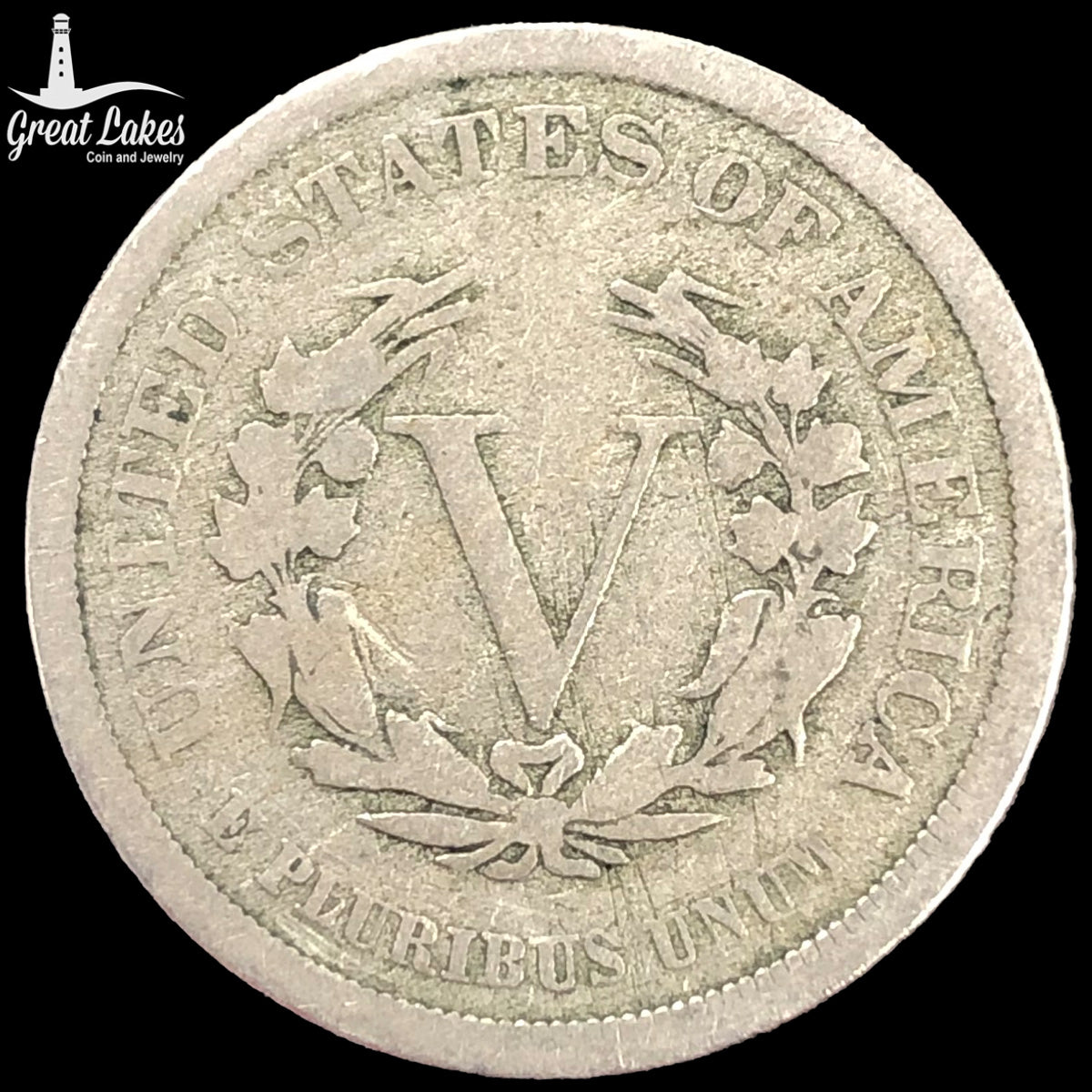 1883 No Cents Liberty V Nickel (VG)