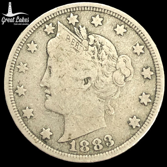 1883 No Cents Liberty Head Nickel (F)