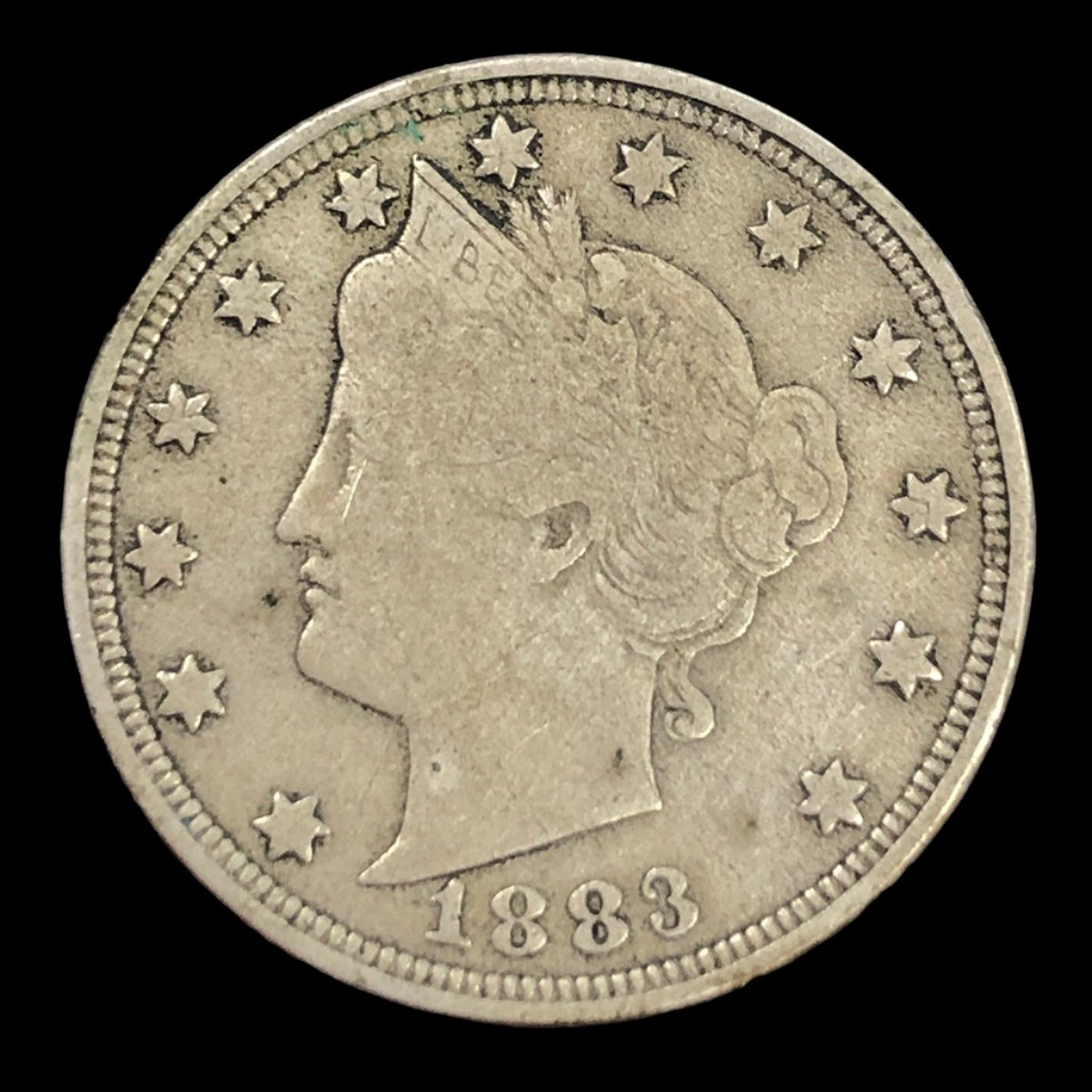 1883 No Cents Liberty Head Nickel (F)