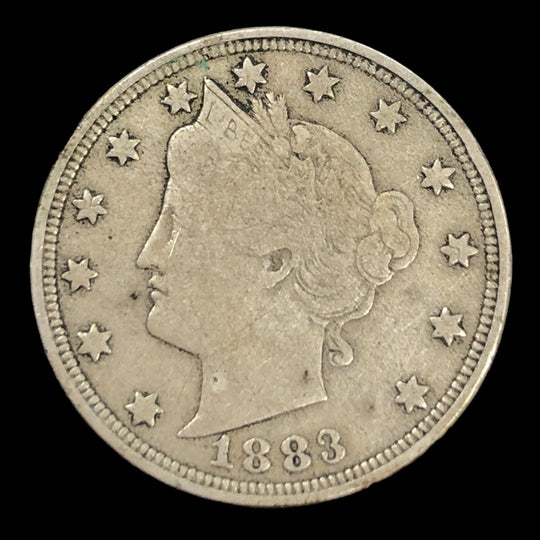 1883 No Cents Liberty Head Nickel (F)