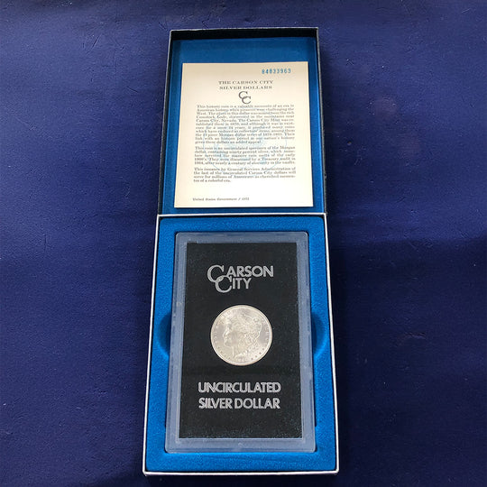 1884-CC Morgan Silver Dollar GSA (With Box & CoA)