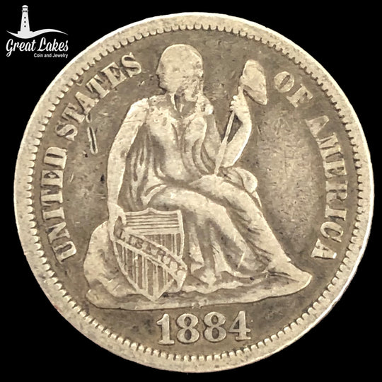 1884 Seated Liberty Dime (XF)