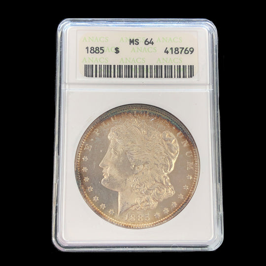 1885 Morgan Silver Dollar ANACS MS64