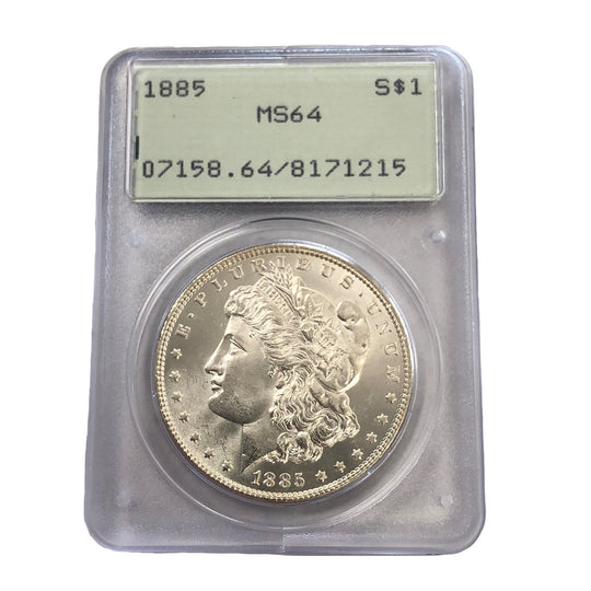 1885 Morgan Silver Dollar PCGS MS64