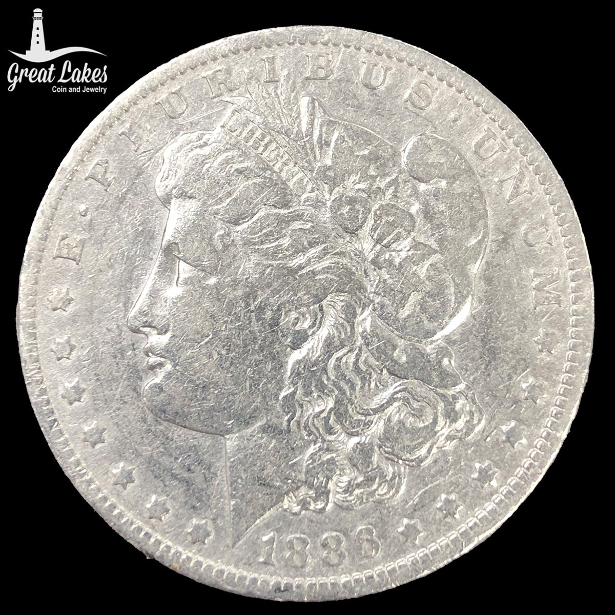 1886-O Morgan Silver Dollar (F Details)