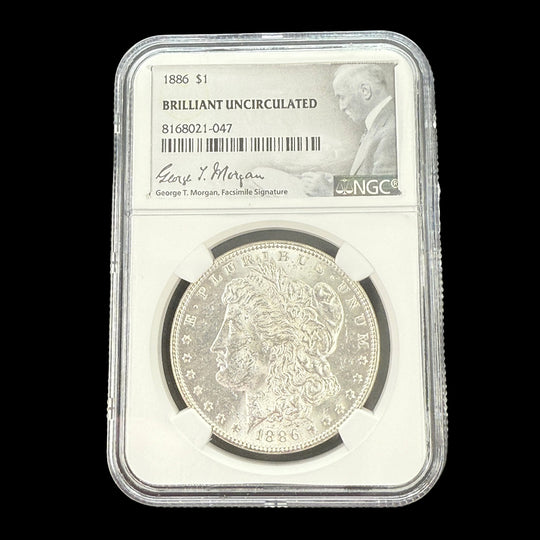 1886 Morgan Silver Dollar NGC BU