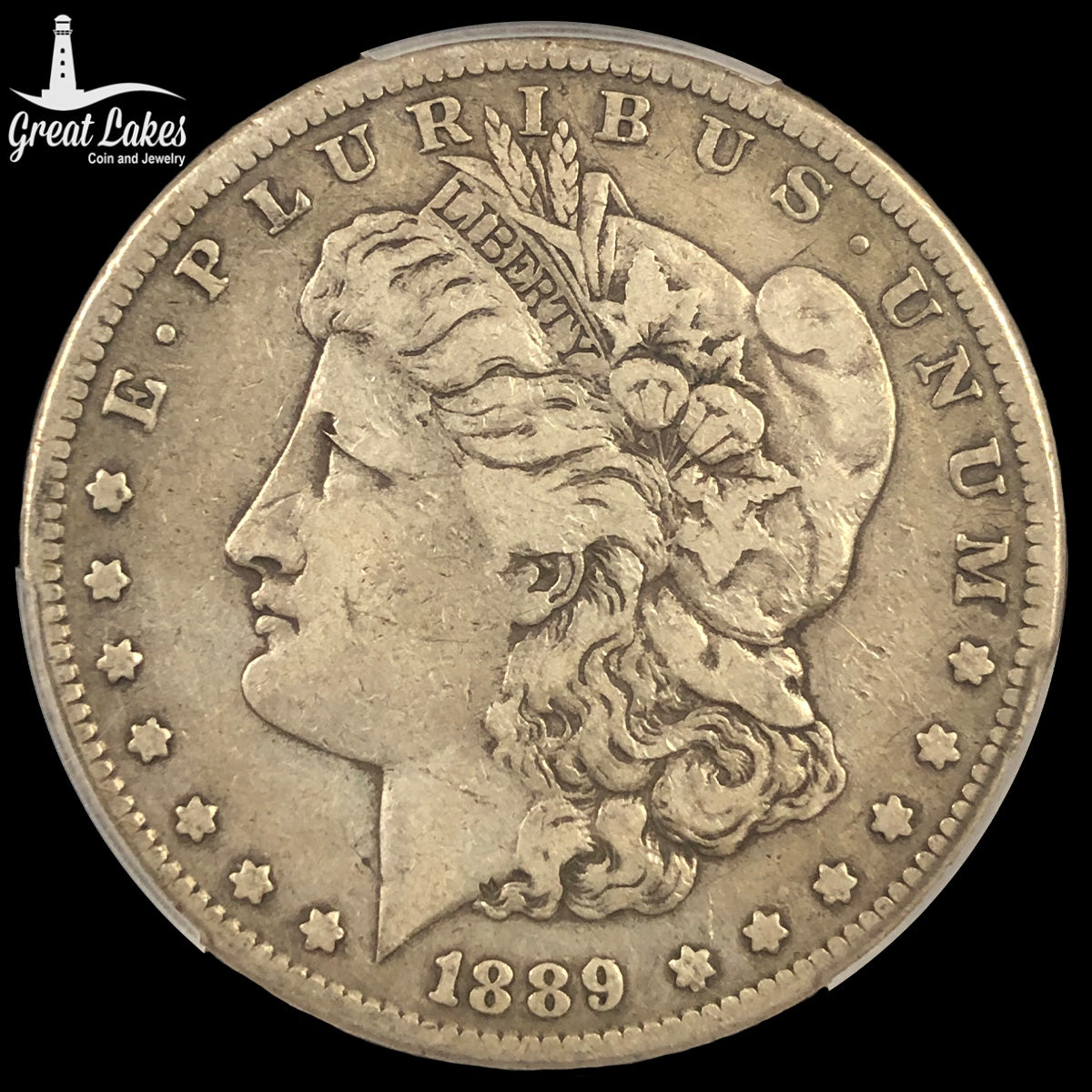 1889-CC Morgan Dollar PCGS F15