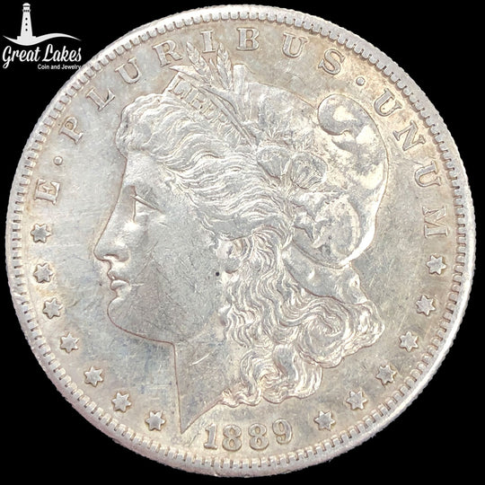 1889-S Morgan Silver Dollar (AU Details) (Cleaned / Obverse Scratch)