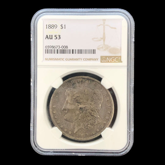 1889 Morgan Silver Dollar NGC AU53