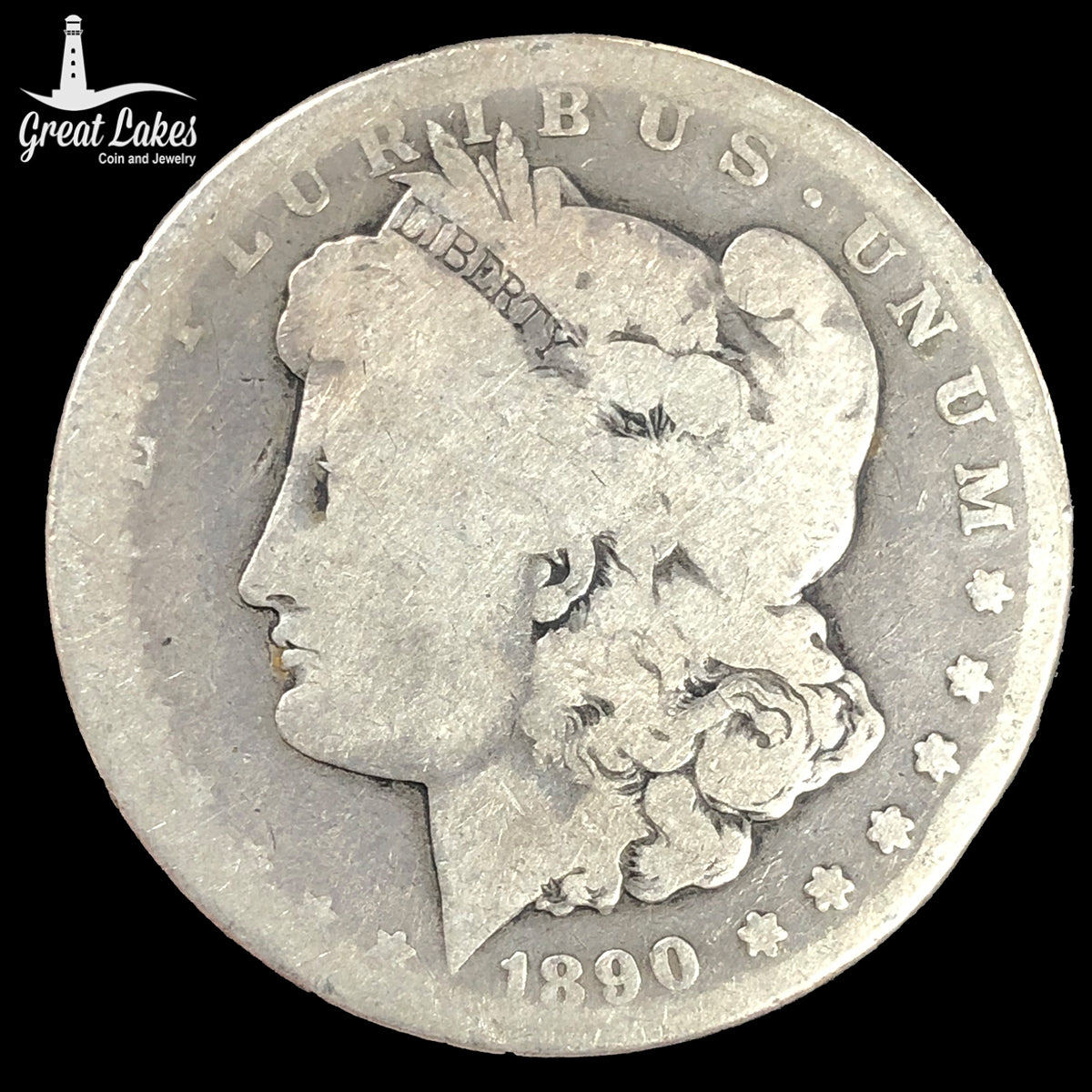 1890-CC Morgan Silver Dollar (AG)