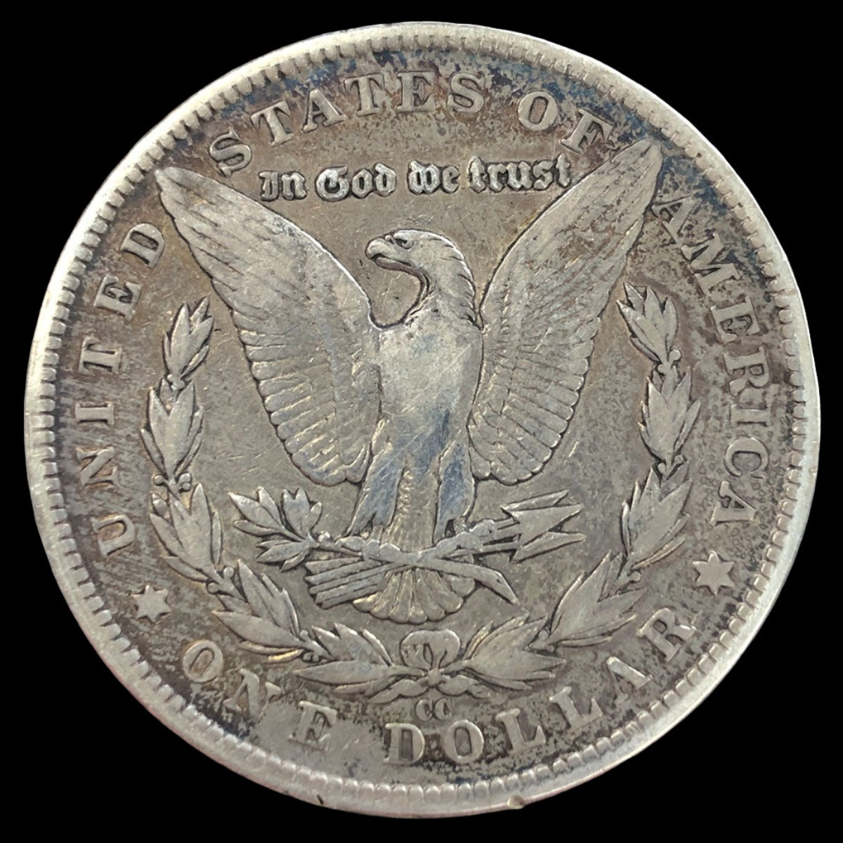 1890-CC Morgan Silver Dollar (F Details)