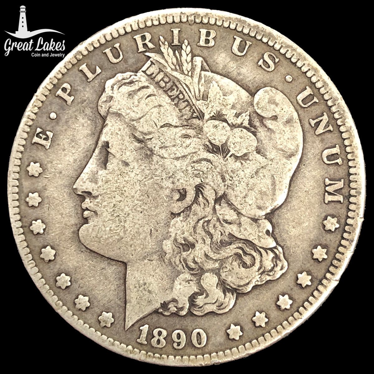 1890-CC Morgan Dollar (F)