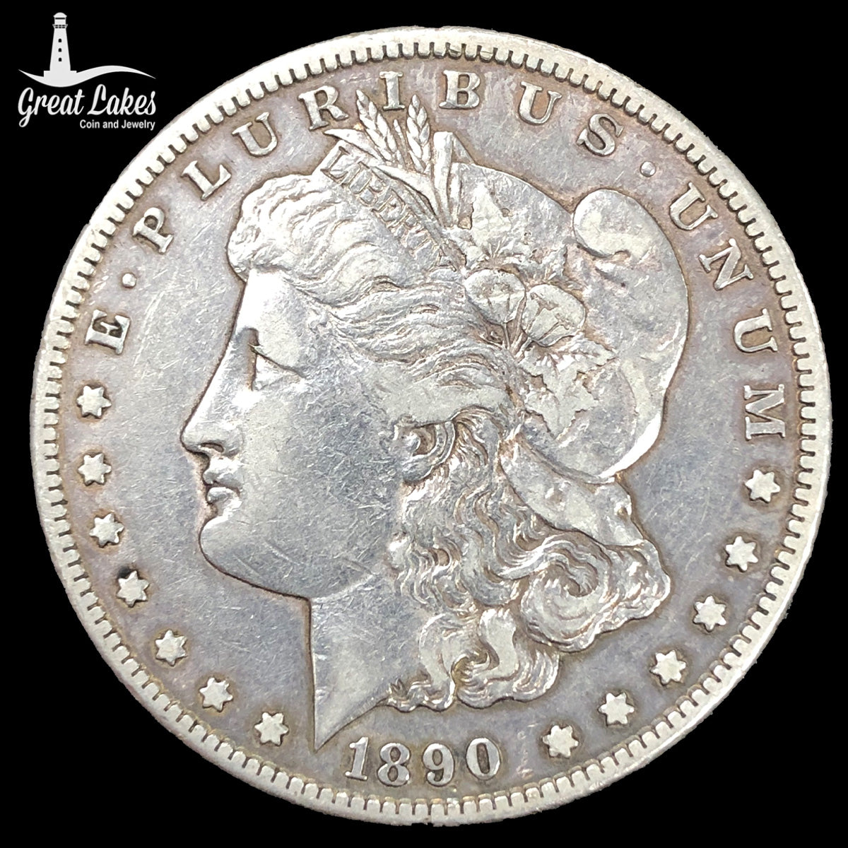 1890-CC Morgan Silver Dollar (XF Details)