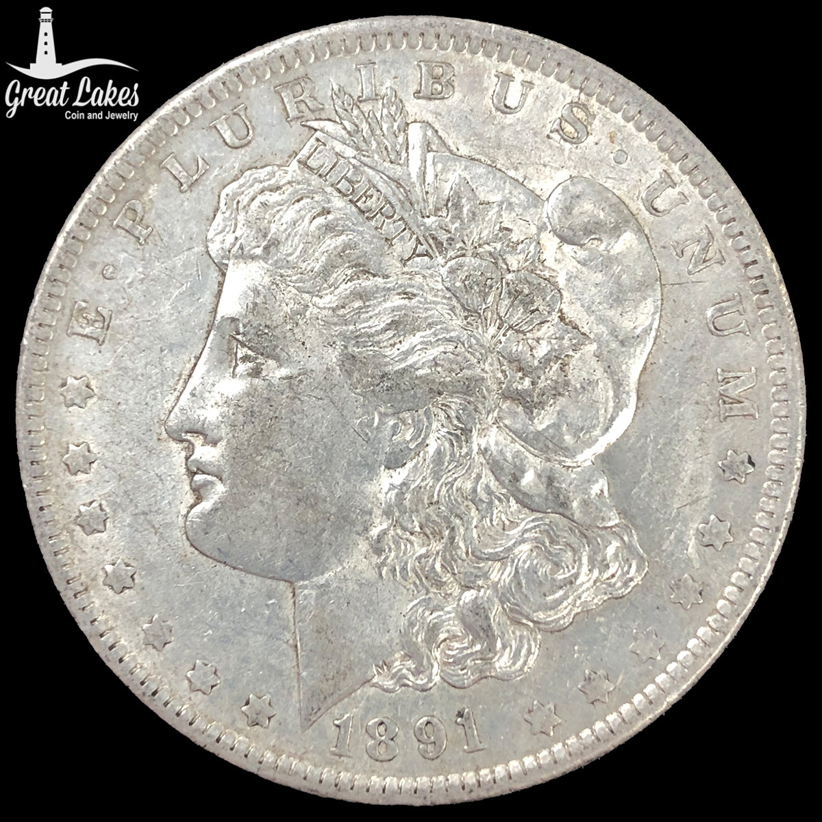 1891-O Morgan Silver Dollar (AU)
