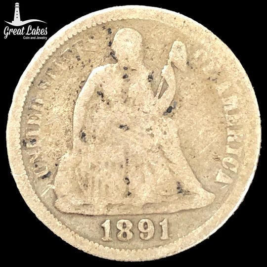 1891-O Seated Liberty Dime (AG)