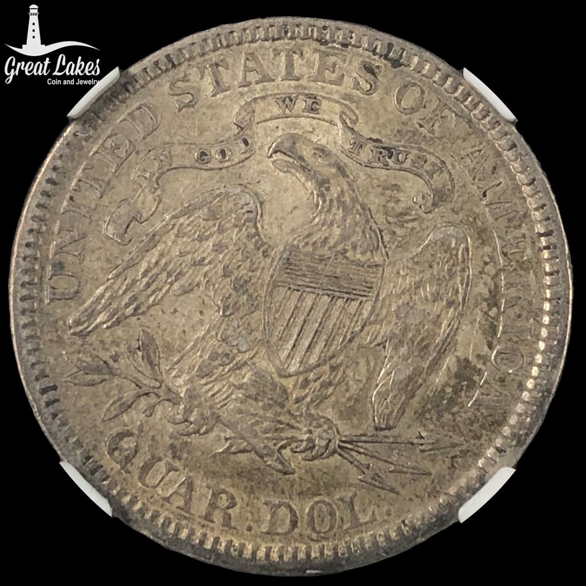 1891 Seated Liberty Quarter NGC AU58