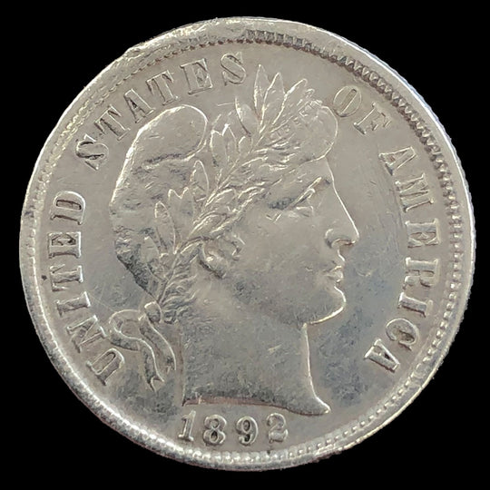 1892 Barber Dime (XF Details)