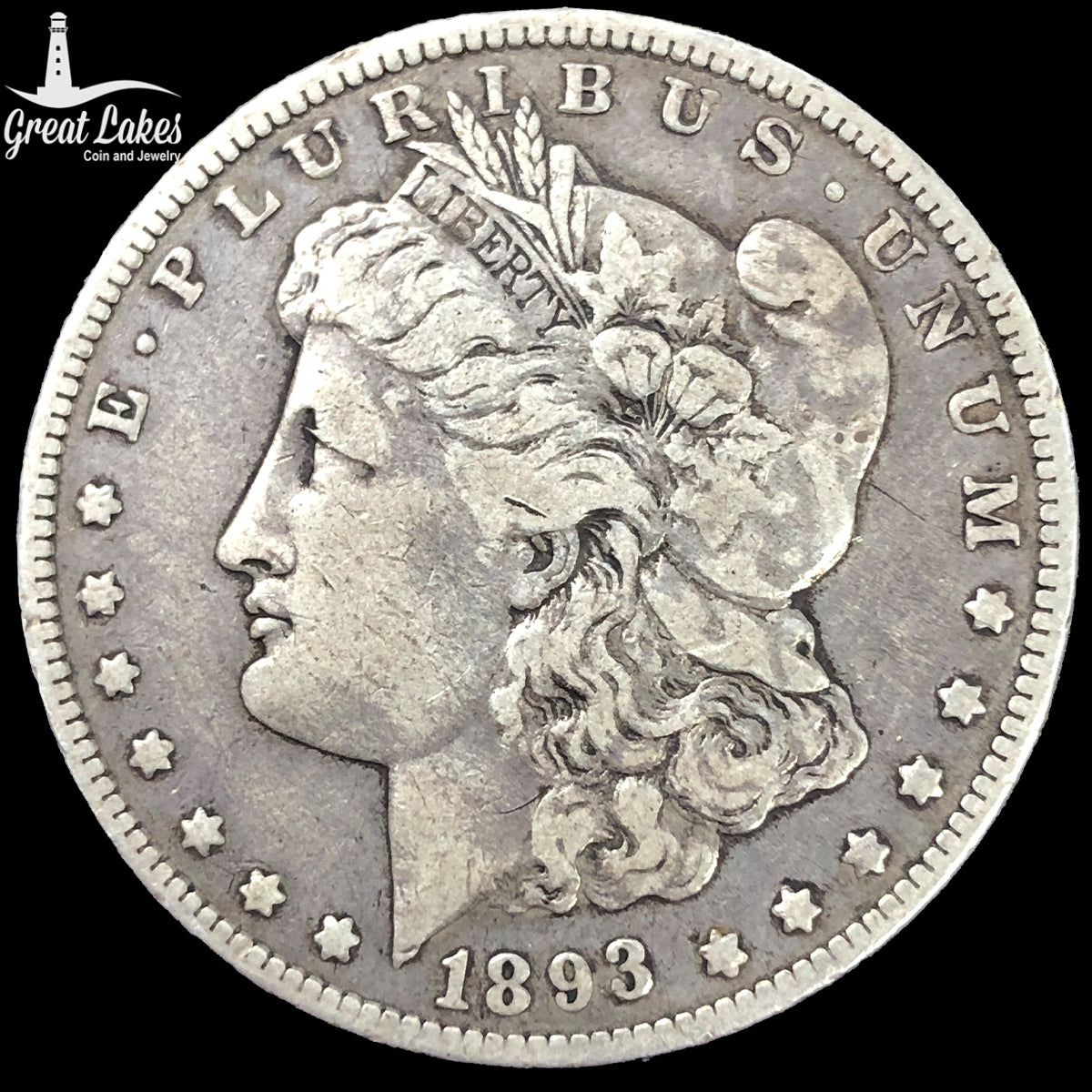 1893-O Morgan Silver Dollar (VF)