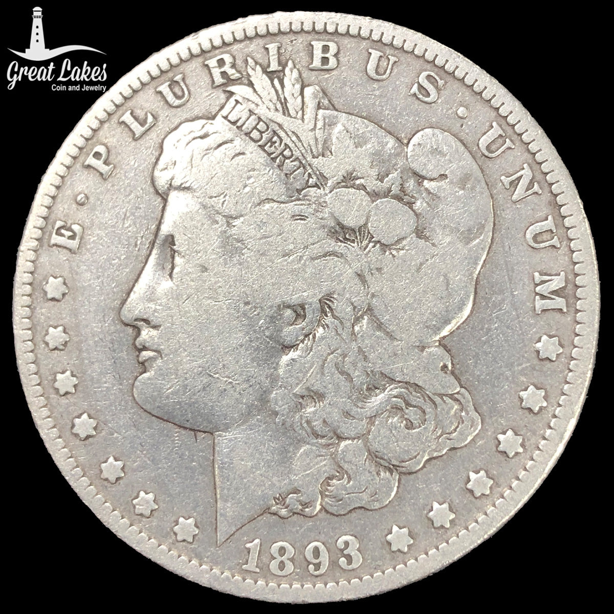 1893-O Morgan Silver Dollar (VG Details)