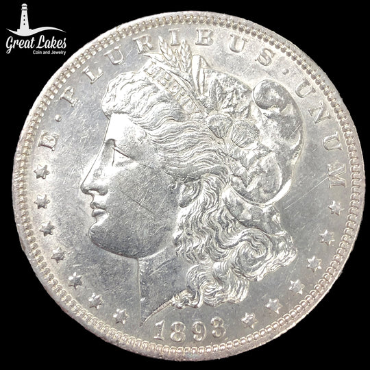 1893 Morgan Silver Dollar (AU Details)