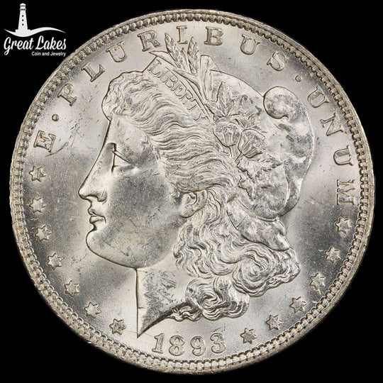 1893-O Morgan Silver Dollar PCGS Uncirculated Details - Wheel Mark