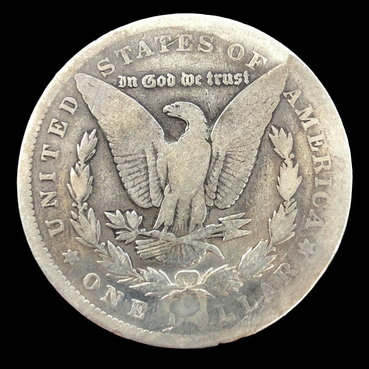 1895 O or S Morgan Silver Dollar (Mintmark Removed)