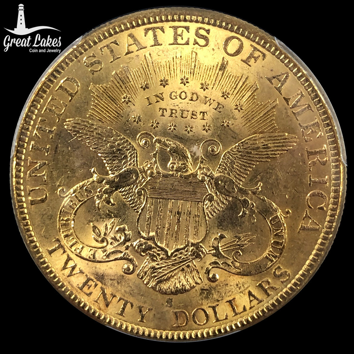 1897-S $20 Liberty Gold Double Eagle PCGS MS61