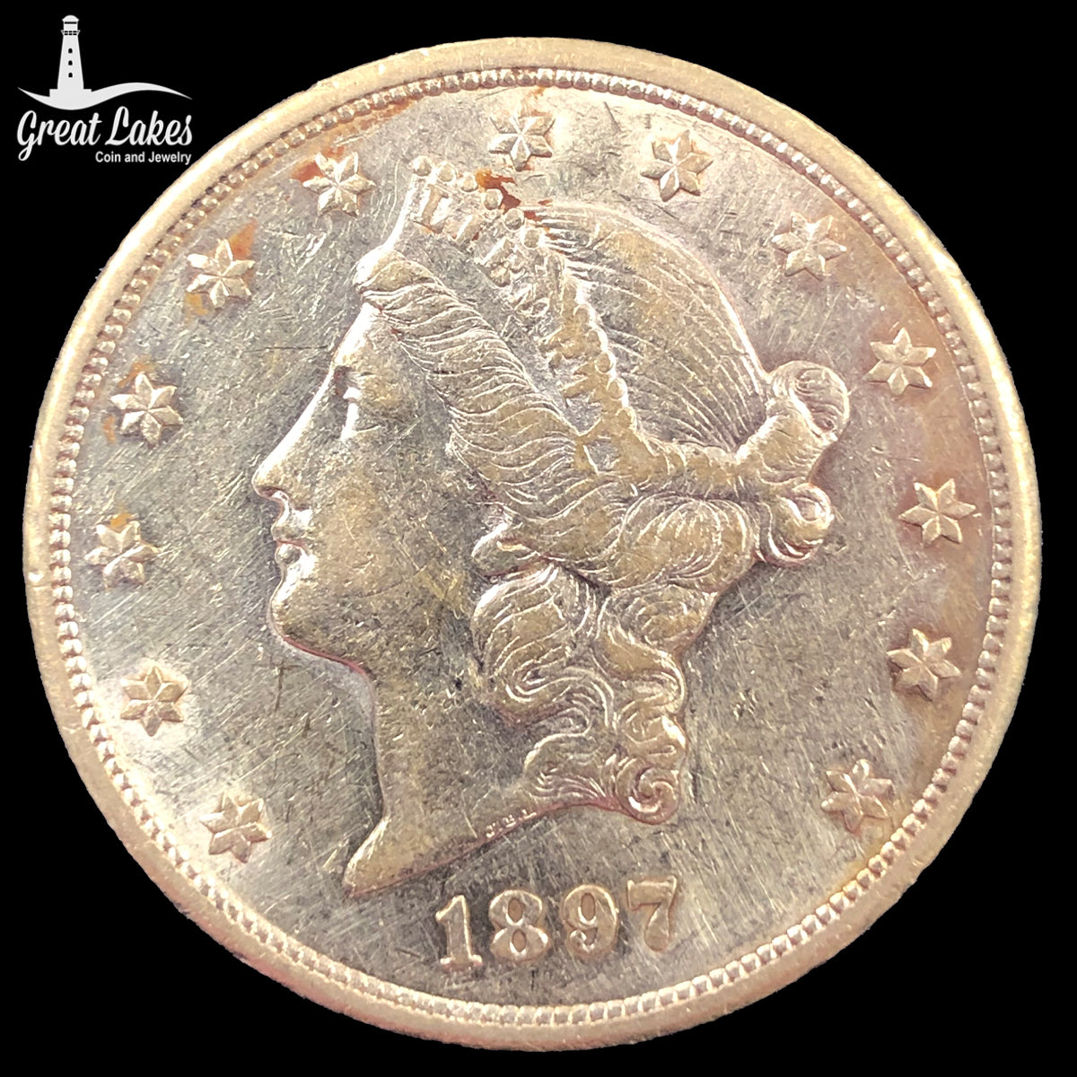 1897-S $20 Liberty Gold Double Eagle (Low Premium)