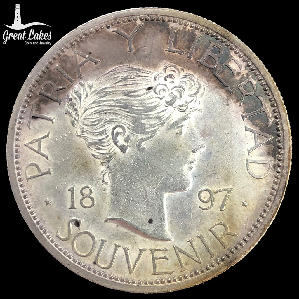 1897 Cuba Souvenir Peso - Great Lakes Coin