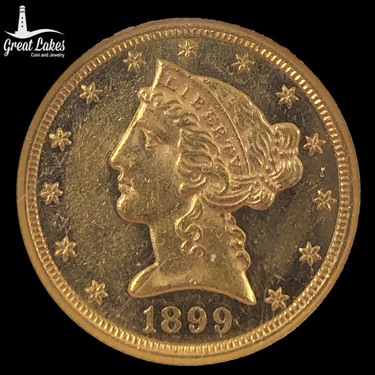 1899-S $5 Liberty Gold Half Eagle NGC MS61 PL