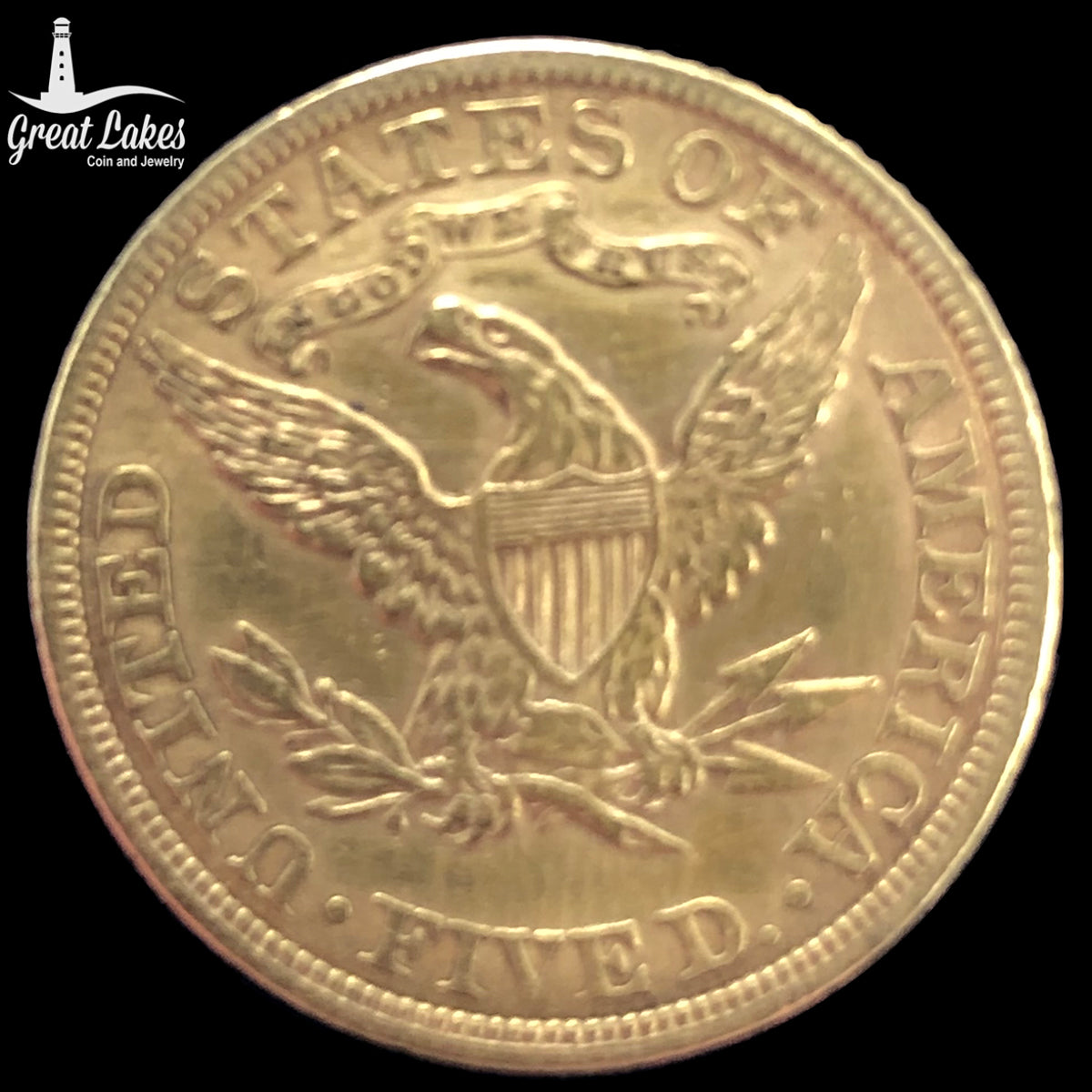 1899 5 Liberty Gold Half Eagle Low Premium Great Lakes Coin