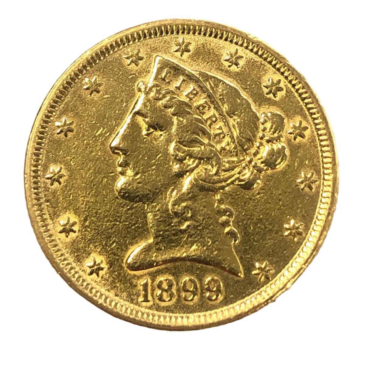 1899 $5 Liberty Gold Half Eagle (Low Premium)