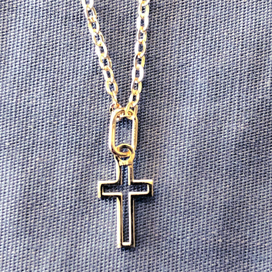 18 k Gold Cross Necklace