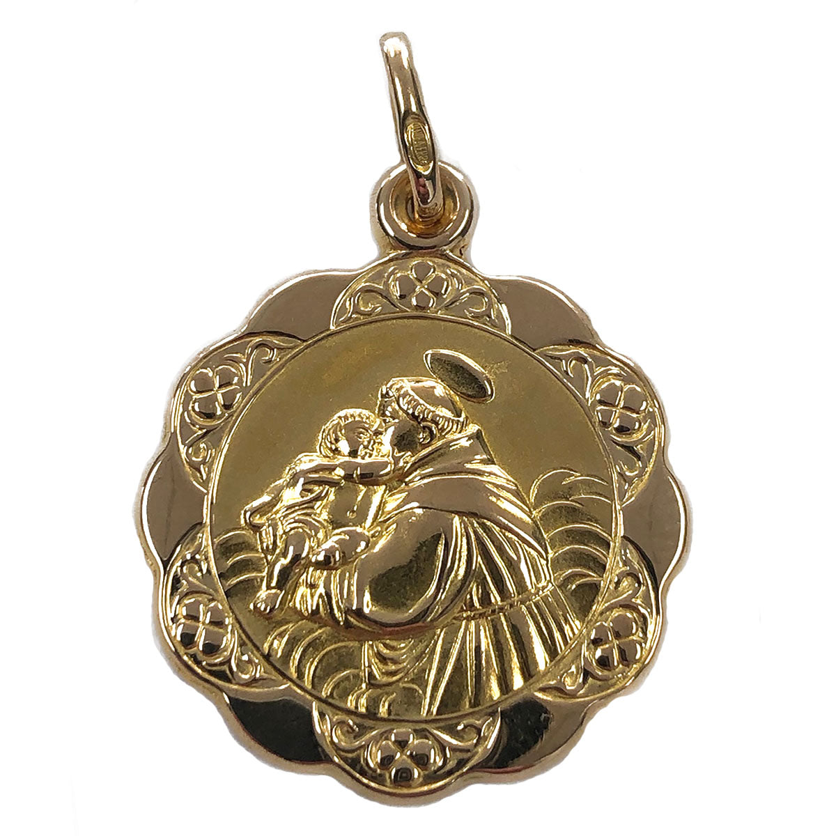 18k Gold St Anthony Pendant