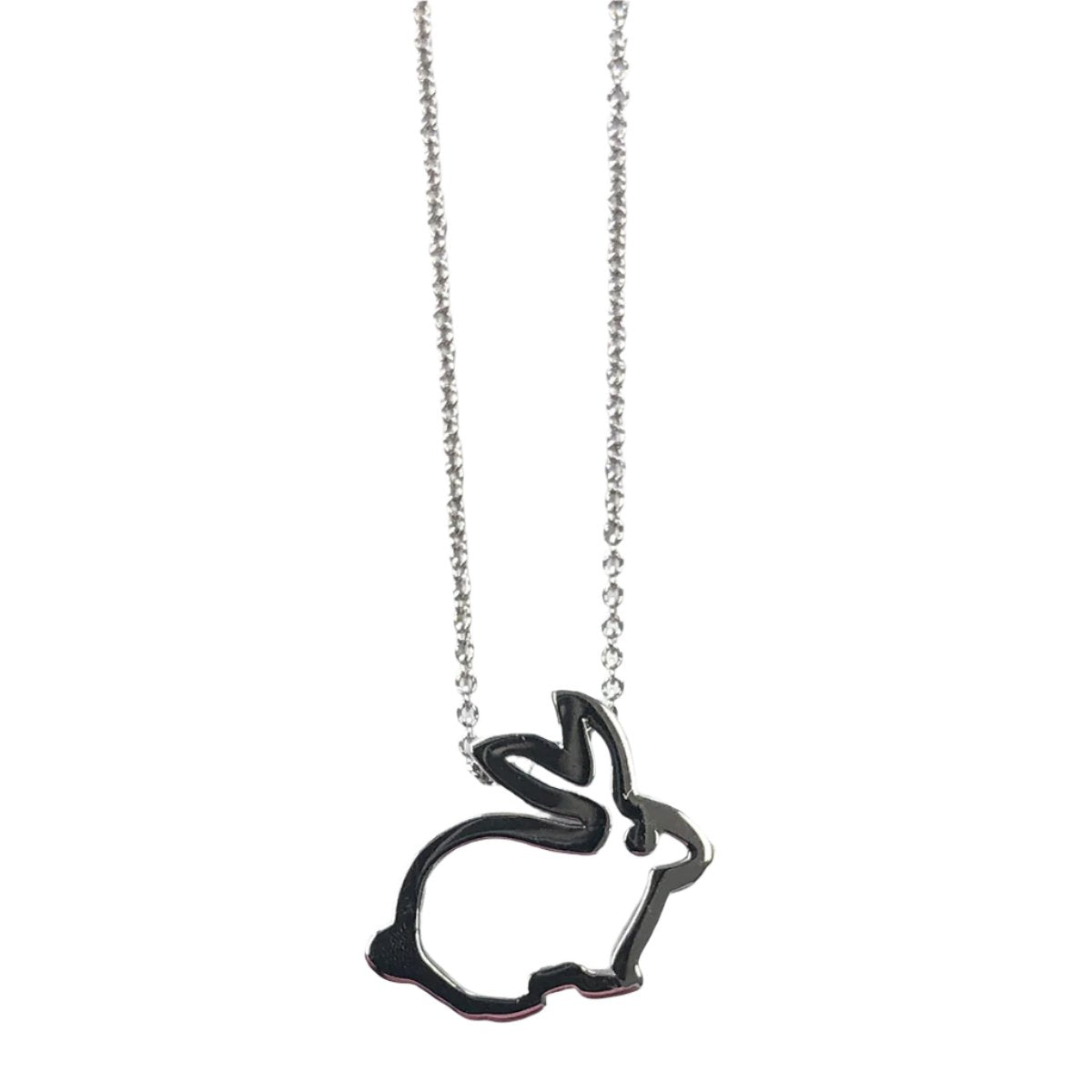 18k Gold &amp; Ruby Bunny Necklace