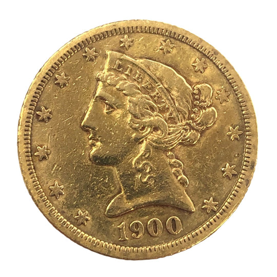1900-S $5 Liberty Gold Half Eagle (Low Premium)