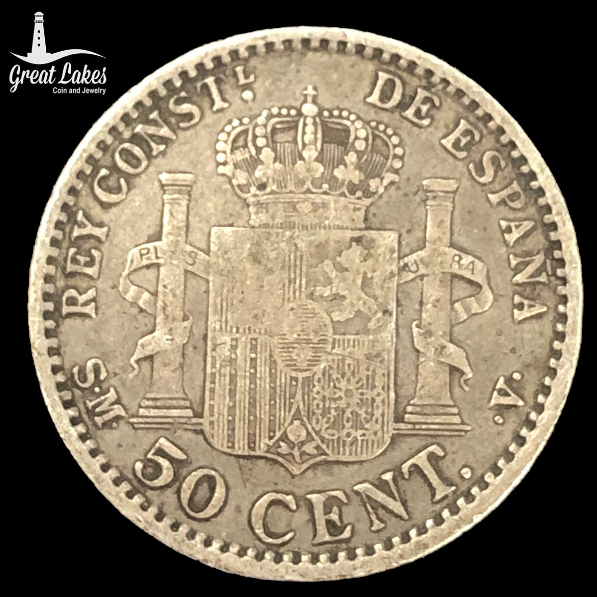 1900 Spain 50 Centimos
