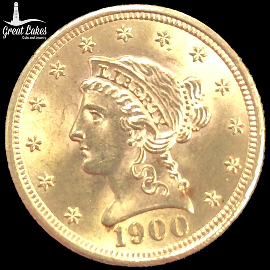1900 $2.50 Liberty Gold Quarter Eagle (BU)