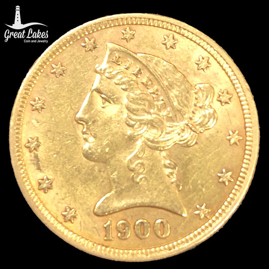 1900 $5 Liberty Gold Half Eagle (AU Lightly Cleaned)