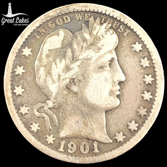 1901 Barber Quarter (F)