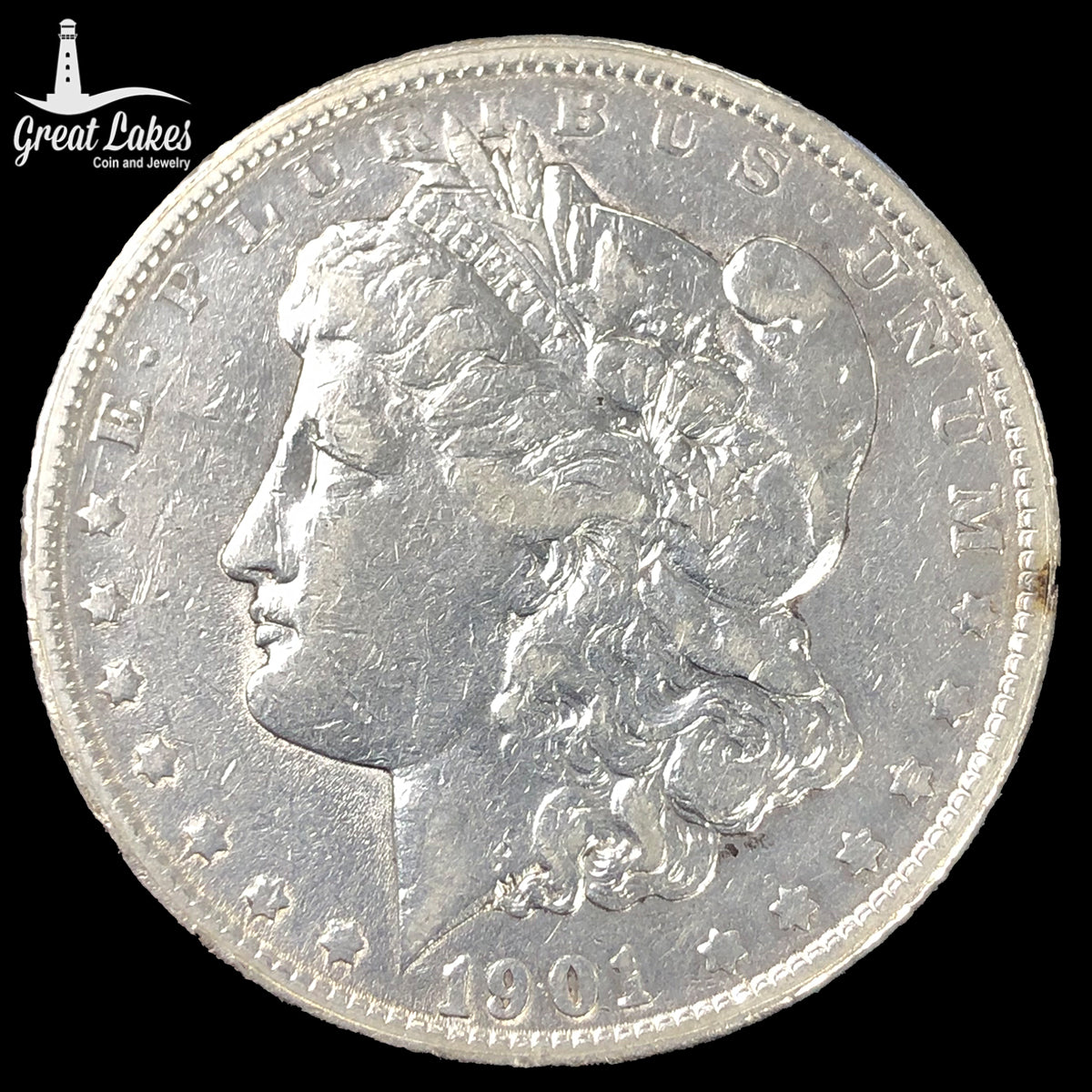 1901 Morgan Silver Dollar (VF Details)