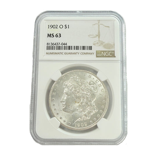 1902-O Morgan Silver Dollar NGC MS63