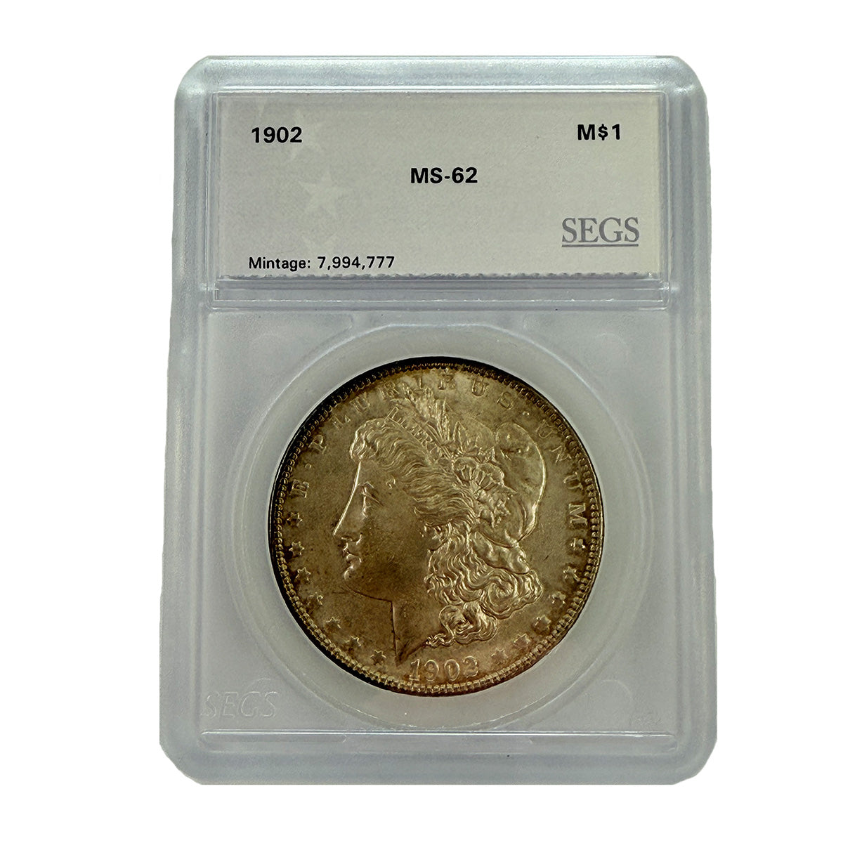 1902 Morgan Silver Dollar SEGS MS62